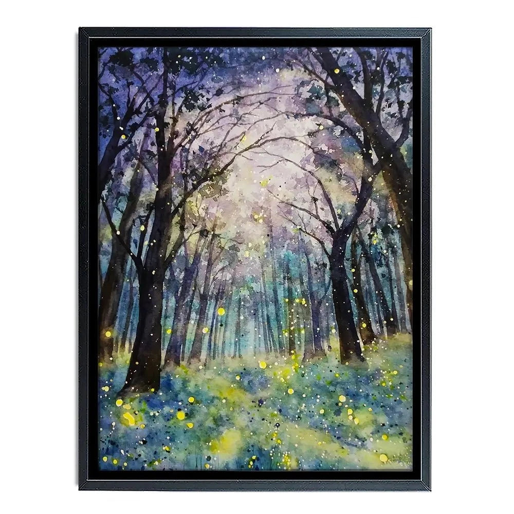 Fireflies Forest Canvas Print Fireflies Forest Canvas Print wall art product Tinna widianti / Shutterstock