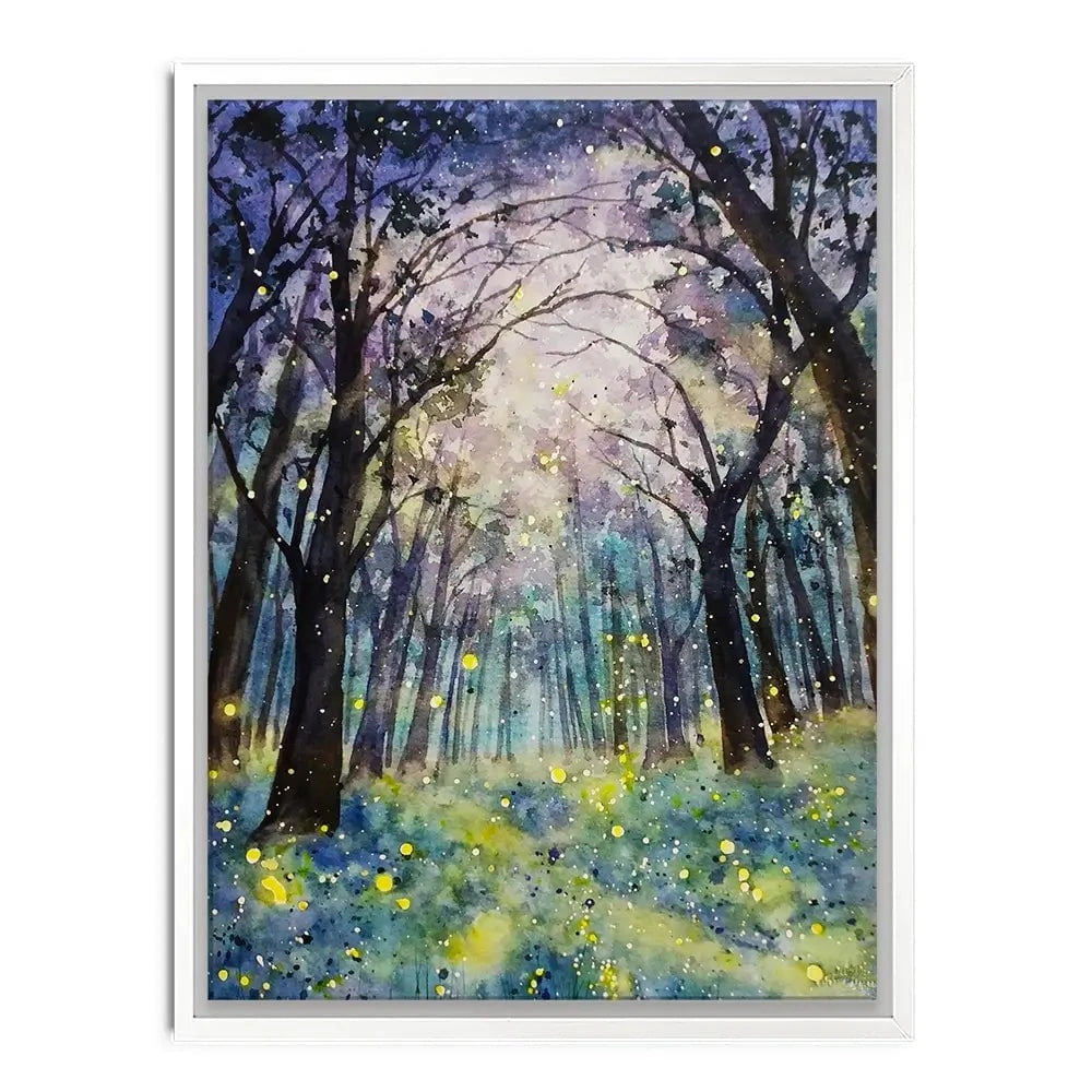 Fireflies Forest Canvas Print Fireflies Forest Canvas Print wall art product Tinna widianti / Shutterstock
