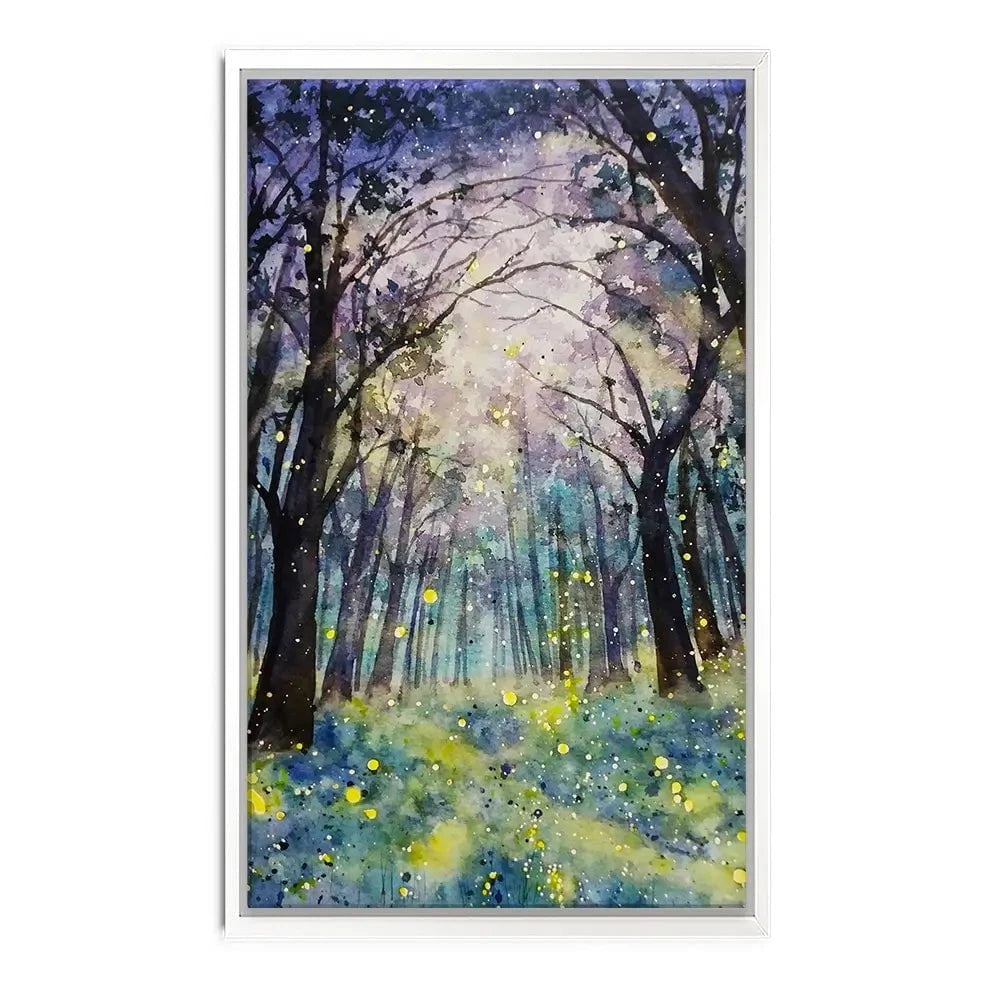 Fireflies Forest Canvas Print Fireflies Forest Canvas Print wall art product Tinna widianti / Shutterstock