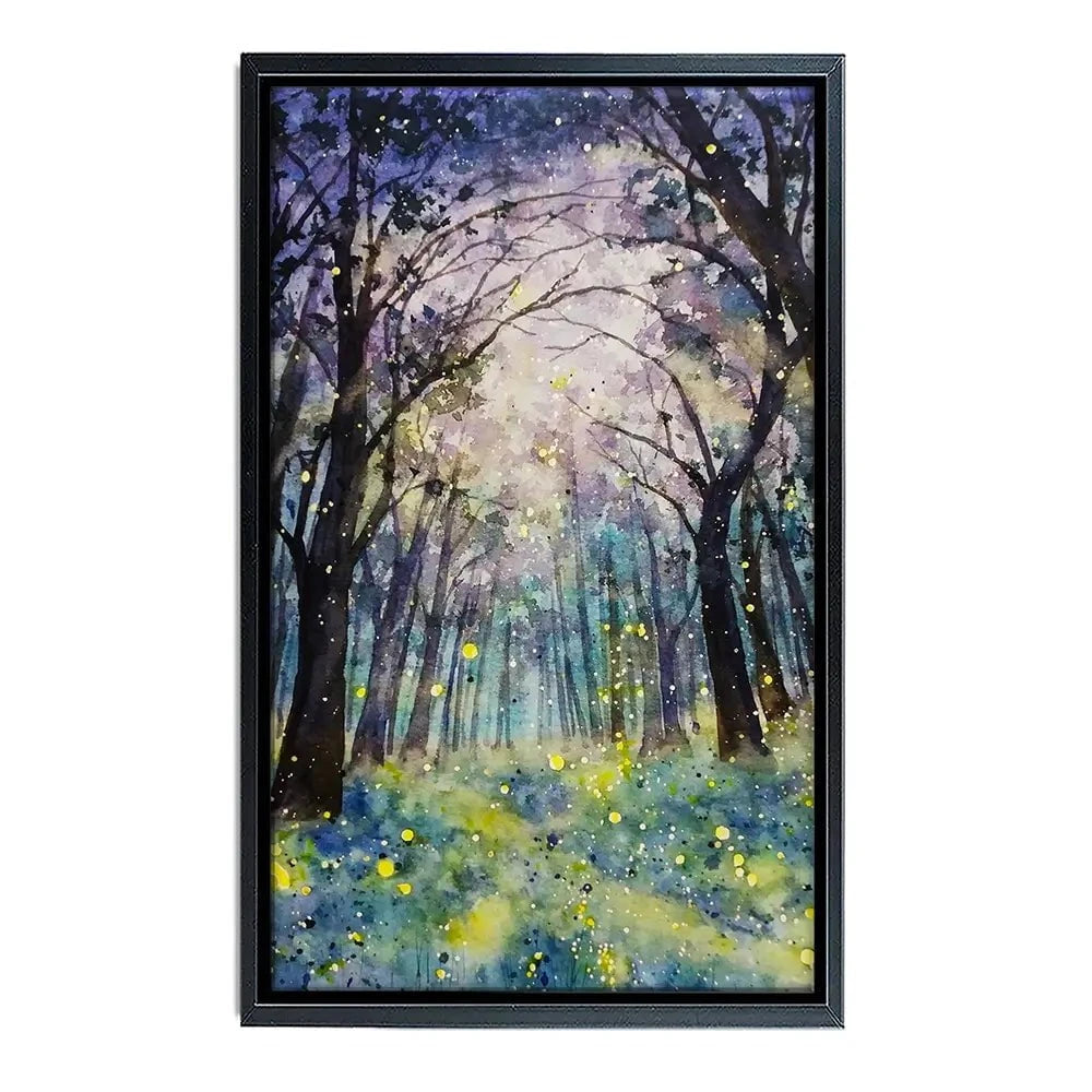 Fireflies Forest Canvas Print Fireflies Forest Canvas Print wall art product Tinna widianti / Shutterstock