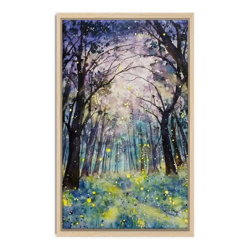 Fireflies Forest Canvas Print Fireflies Forest Canvas Print wall art product Tinna widianti / Shutterstock