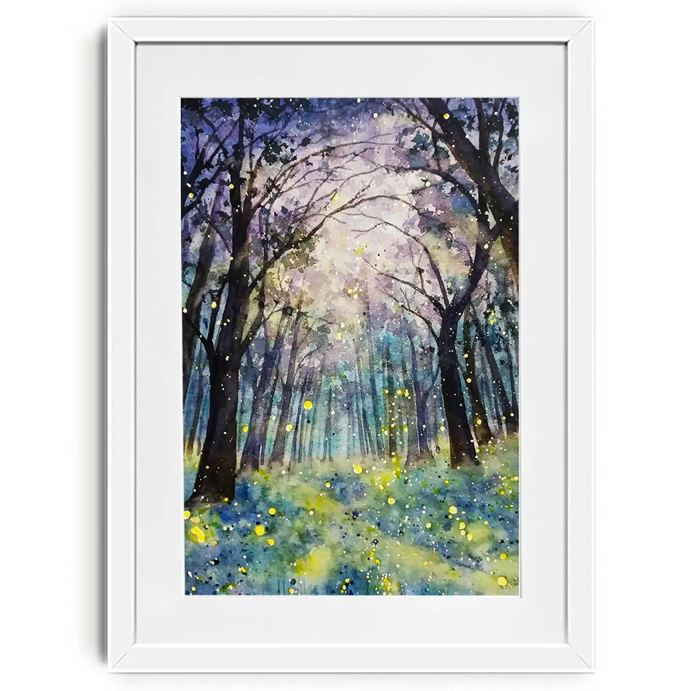 Fireflies Forest Framed Art Print Fireflies Forest Framed Art Print wall art product Tinna widianti / Shutterstock
