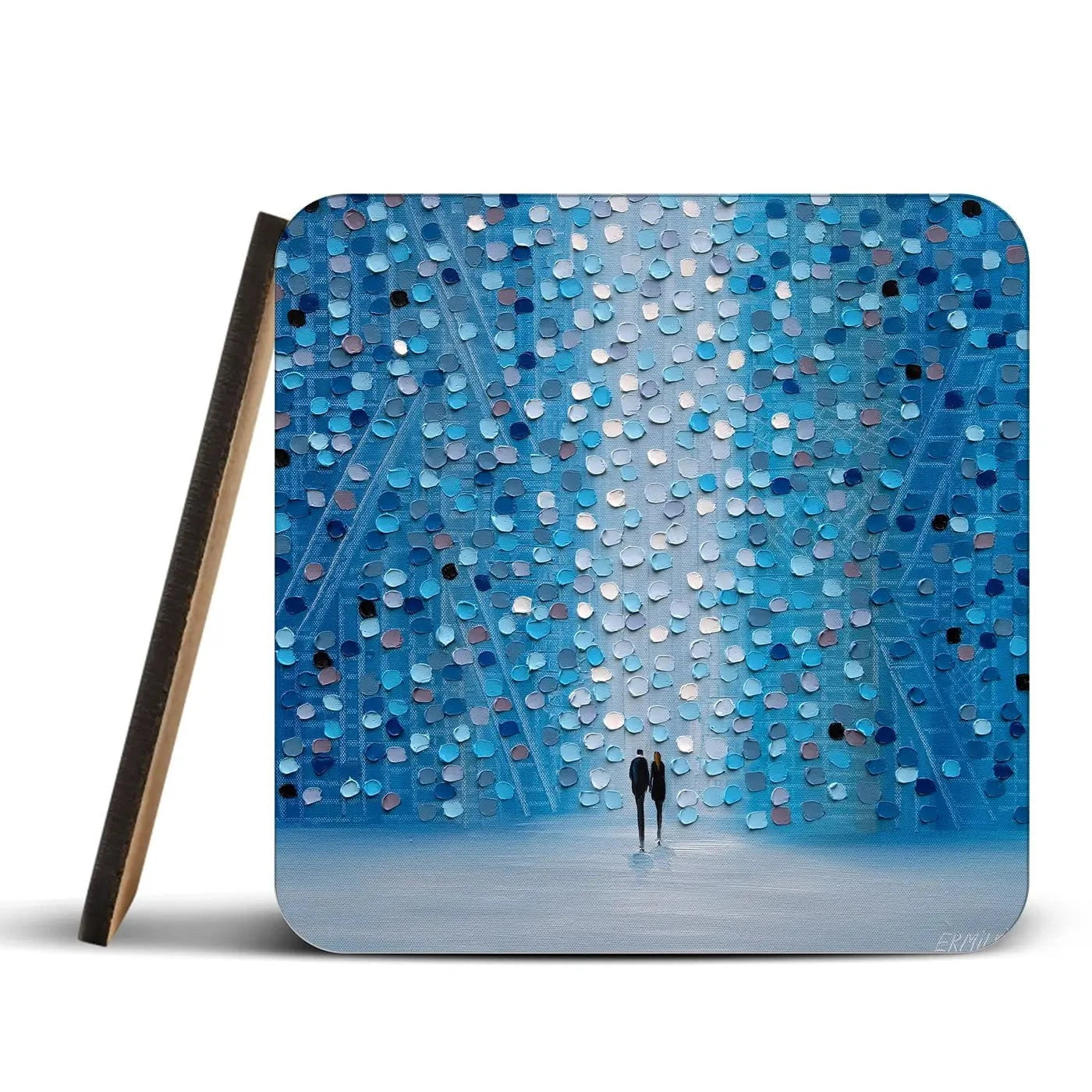 First Love Coaster Set Rainbow Soul Tree Coaster Set | Rainbow Soul Tree Art Coasters wall art product Ekaterina Ermilkina