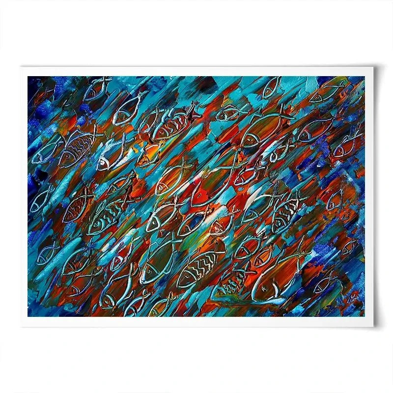 Fish Frenzy Art Print Fish Frenzy Art Print wall art product Denis Kuvaev / Shutterstock