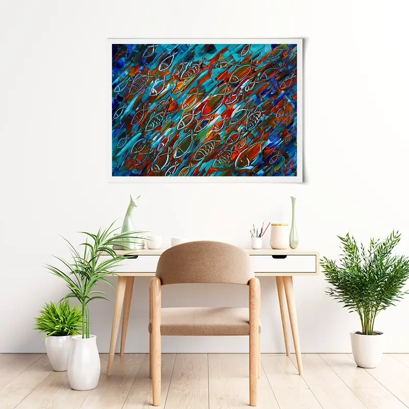 Fish Frenzy Art Print Fish Frenzy Art Print wall art product Denis Kuvaev / Shutterstock