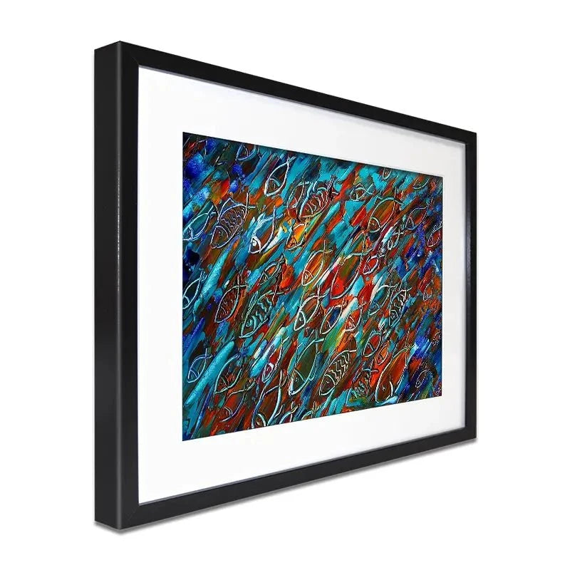 Fish Frenzy Framed Art Print Fish Frenzy Framed Art Print wall art product Denis Kuvaev / Shutterstock
