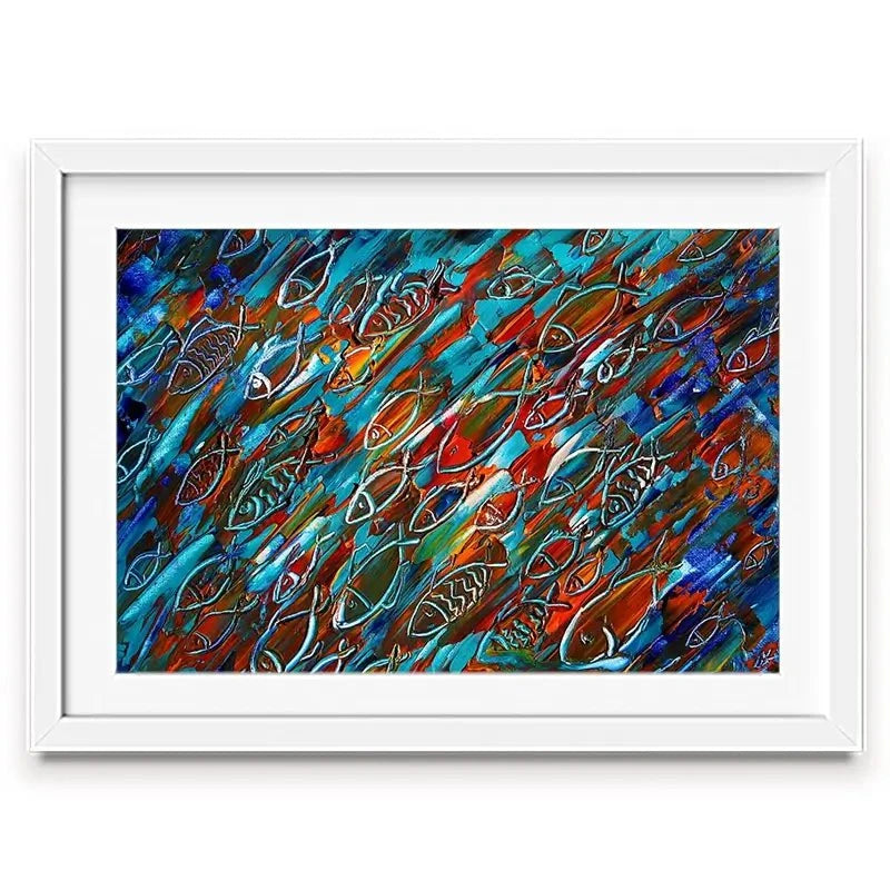Fish Frenzy Framed Art Print Fish Frenzy Framed Art Print wall art product Denis Kuvaev / Shutterstock