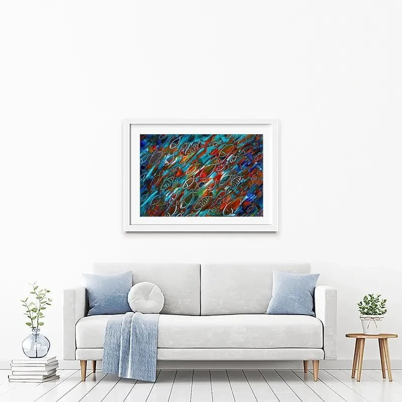 Fish Frenzy Framed Art Print Fish Frenzy Framed Art Print wall art product Denis Kuvaev / Shutterstock