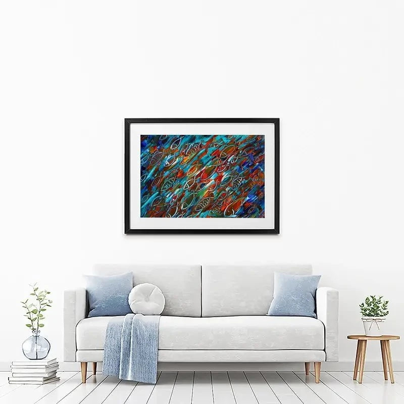 Fish Frenzy Framed Art Print Fish Frenzy Framed Art Print wall art product Denis Kuvaev / Shutterstock
