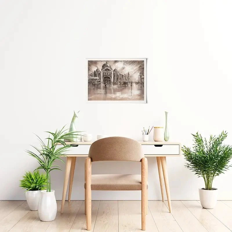 Flinders Street Railway Station Art Print Flinders Street Railway Station Art Print wall art product Isabella Karolewicz