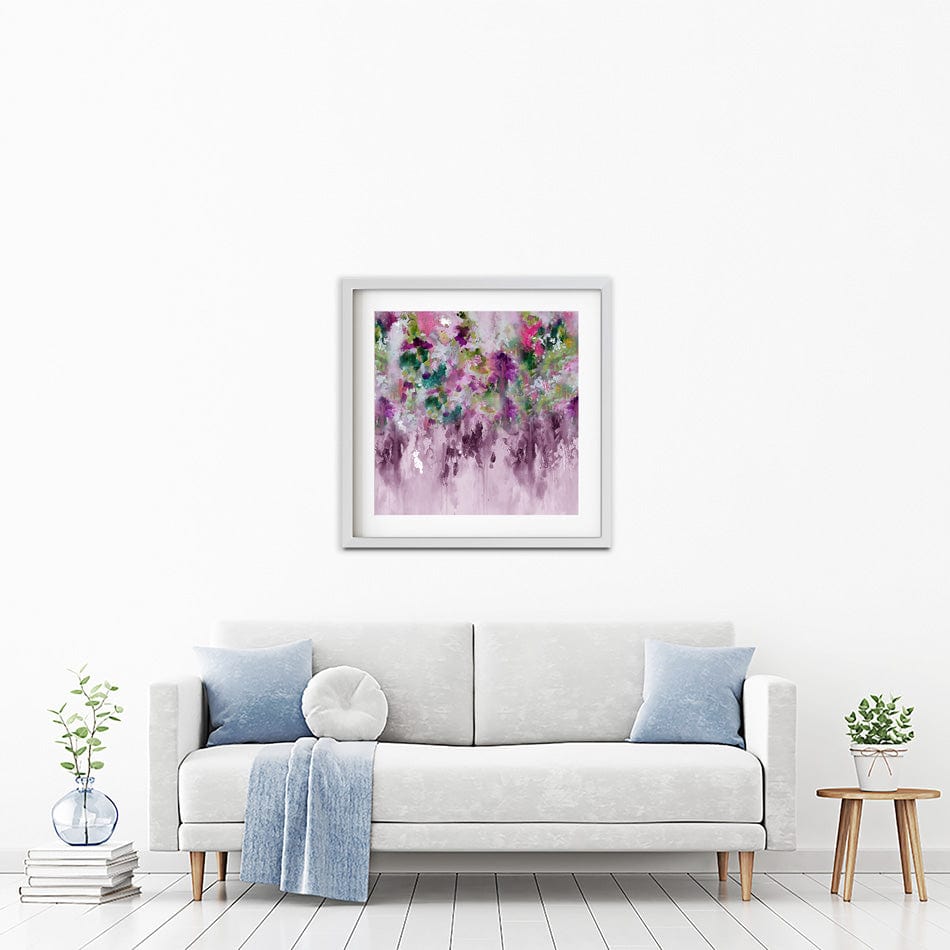 Floral Blush Square Framed Art Print wall art product babe's design / Shutterstock