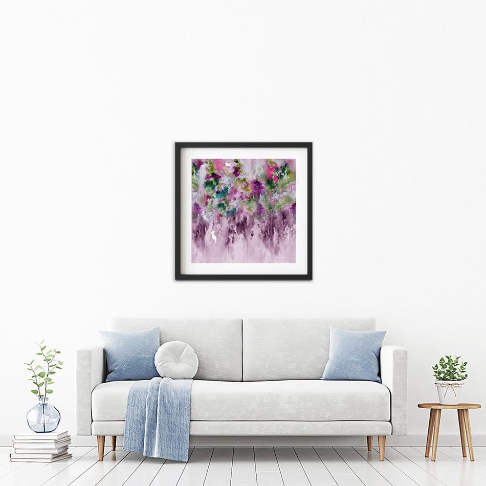 Floral Blush Square Framed Art Print wall art product babe's design / Shutterstock