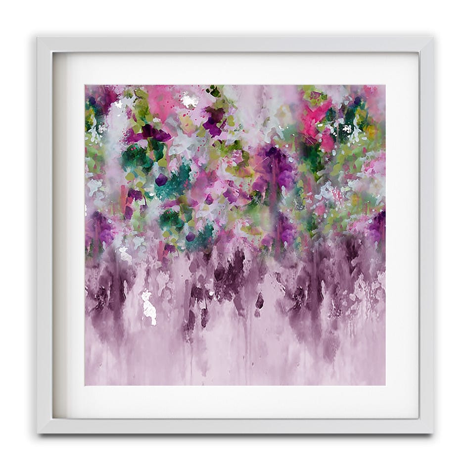 Floral Blush Square Framed Art Print wall art product babe's design / Shutterstock