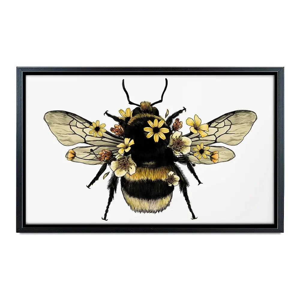 Floral Bumblebee Canvas Print Floral Bumblebee Canvas Print wall art product Serafima Dashkevich / Shutterstock