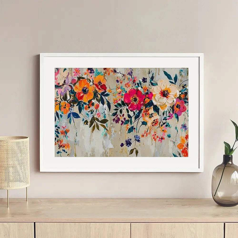 Floral Colour Pop Framed Art Print Floral Colour Pop Framed Art Print wall art product Franklyn Gregory - Independent
