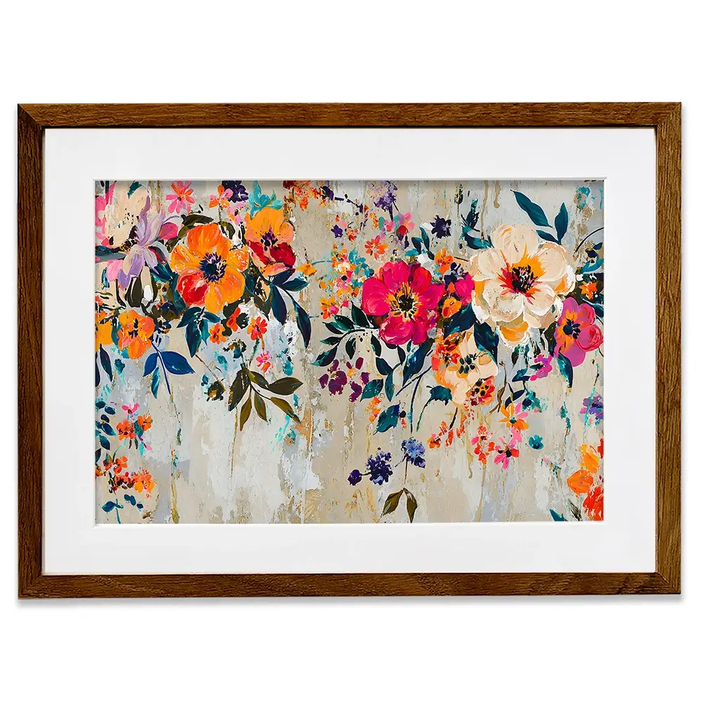 Floral Colour Pop Framed Art Print Floral Colour Pop Framed Art Print wall art product Franklyn Gregory - Independent