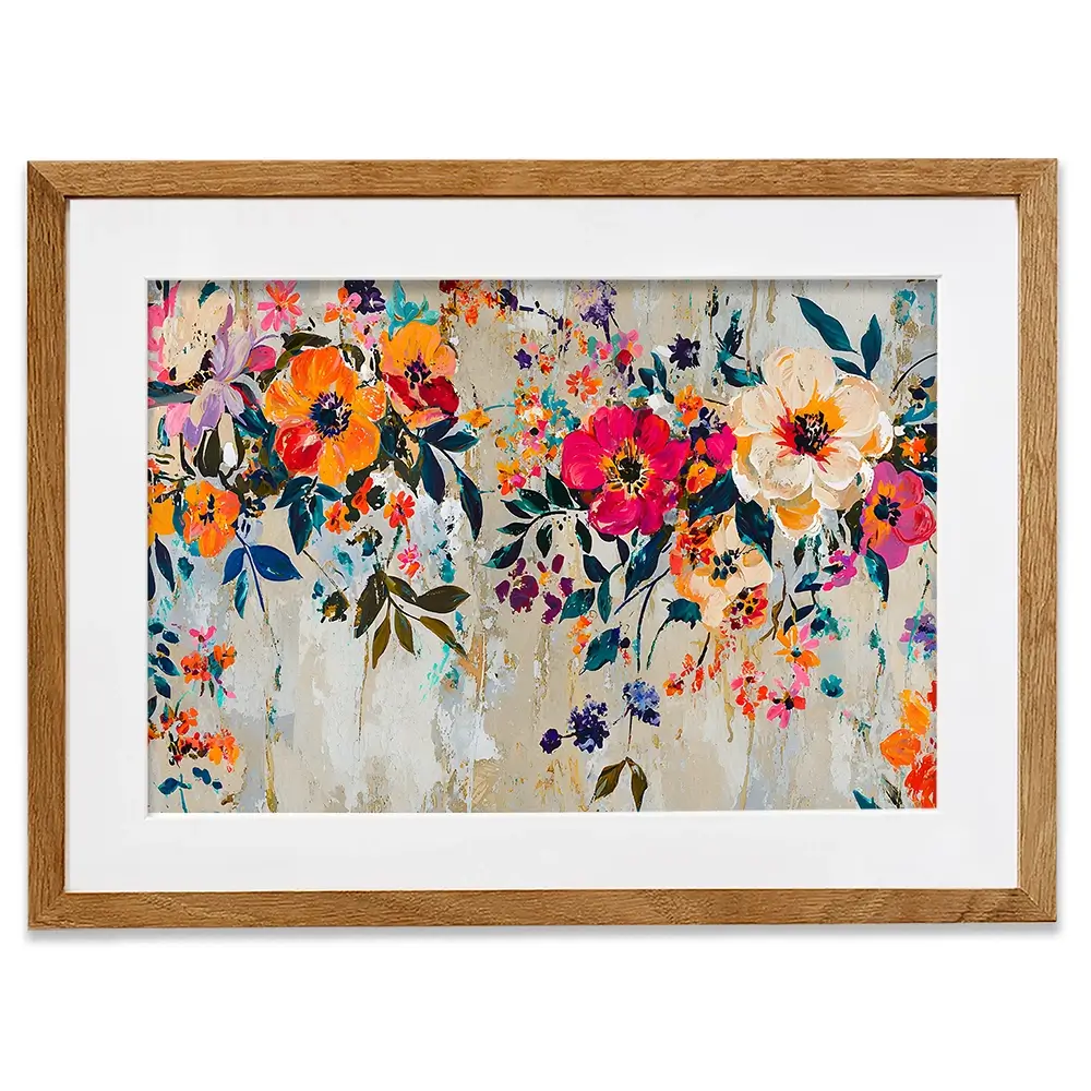 Floral Colour Pop Framed Art Print Floral Colour Pop Framed Art Print wall art product Franklyn Gregory - Independent