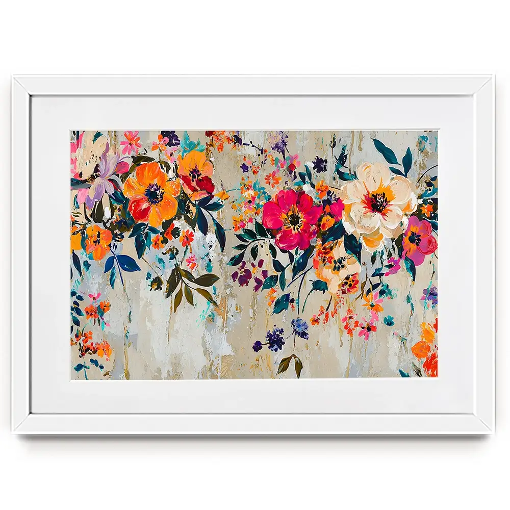 Floral Colour Pop Framed Art Print Floral Colour Pop Framed Art Print wall art product Franklyn Gregory - Independent