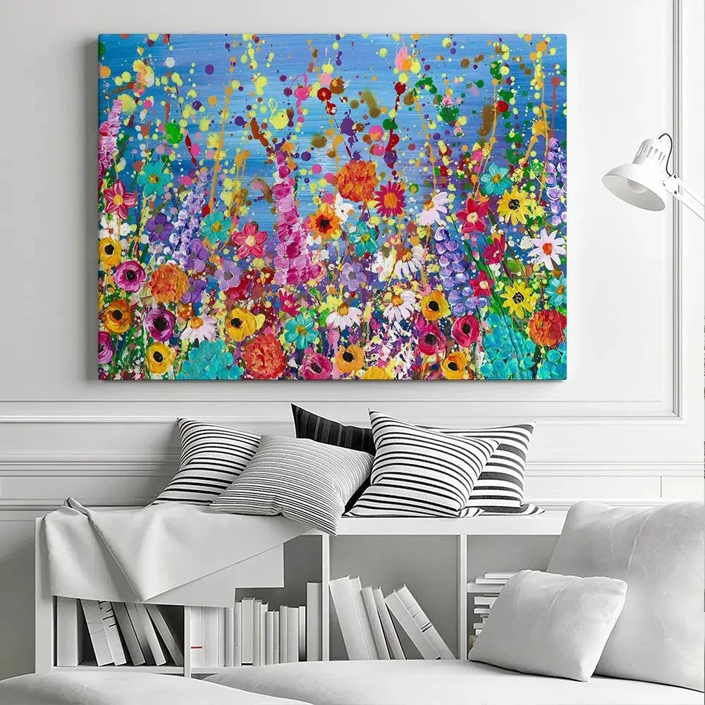 Floral Eruption Canvas Print Floral Eruption Canvas Print wall art product Emma LC Art