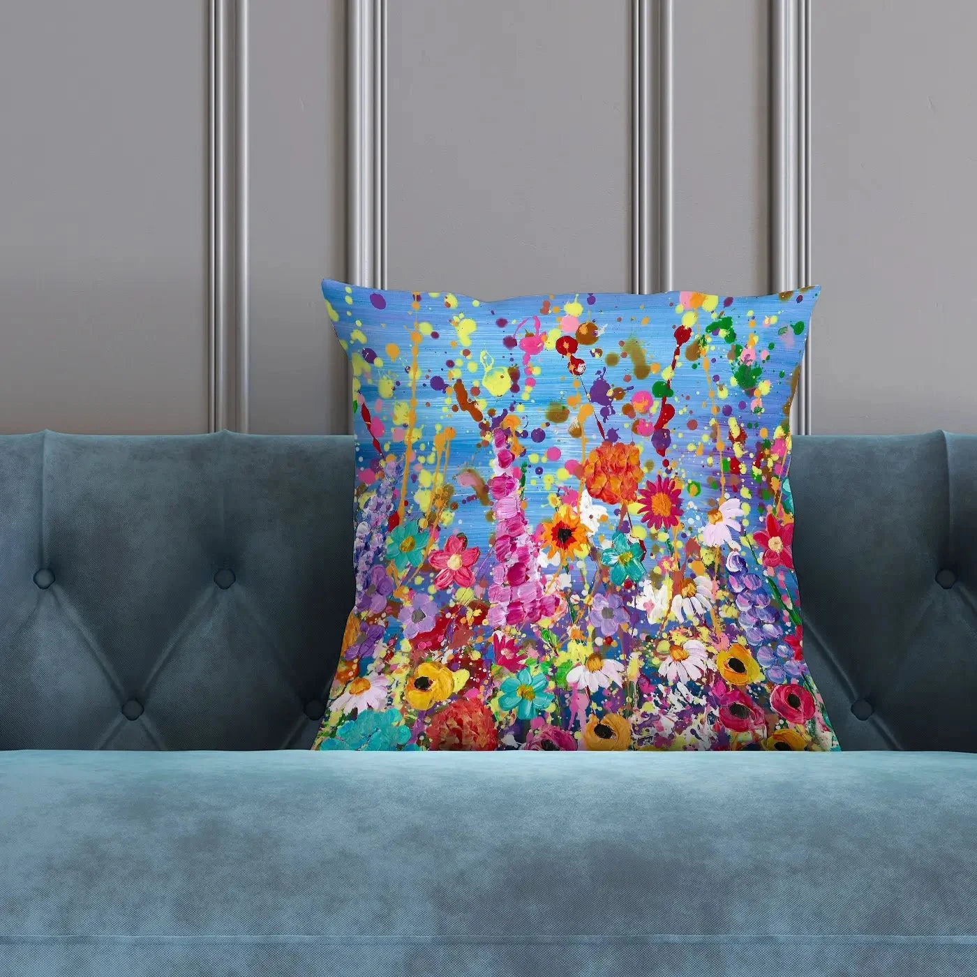 Floral Eruption Cushion Floral Eruption Cushion wall art product Emma LC Art