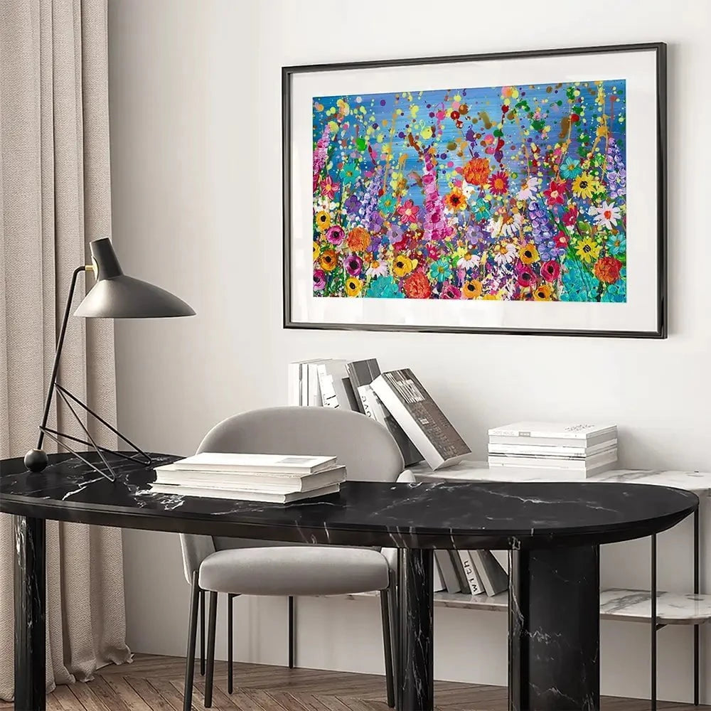 Floral Eruption Framed Art Print Floral Eruption Framed Art Print wall art product Emma LC Art
