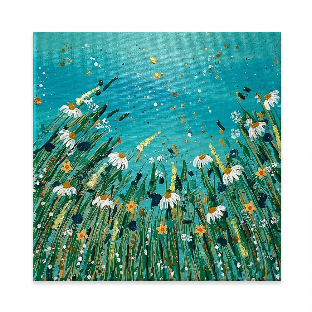 Floral Feast Square Canvas Print Floral Feast Square Canvas Print wall art product Emma LC Art