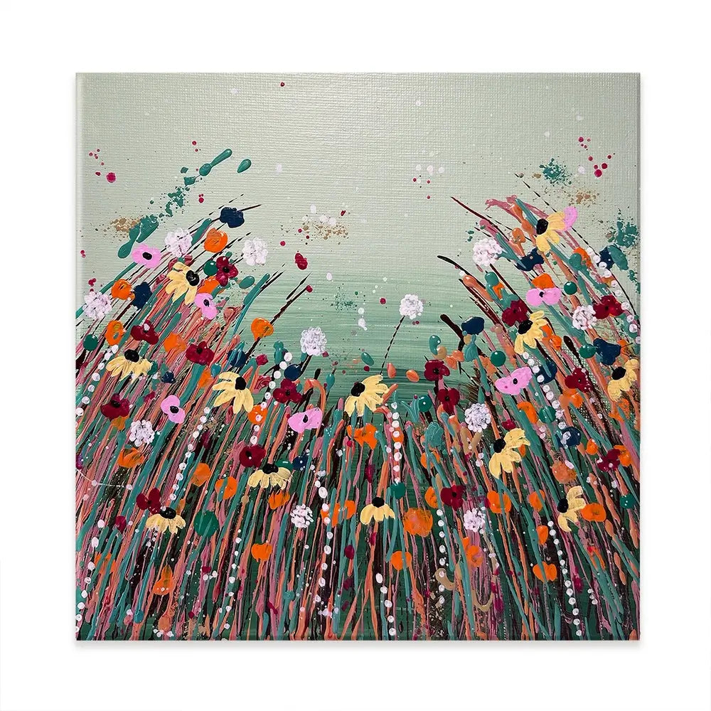 Floral Fresh Square Canvas Print Floral Fresh Square Canvas Print wall art product Emma LC Art