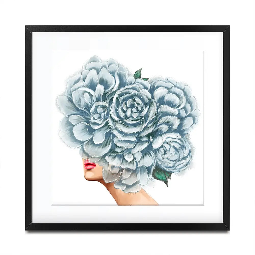 Floral Head Square Framed Art Print Floral Head Square Framed Art Print wall art product O.Tyshchenko / Shutterstock