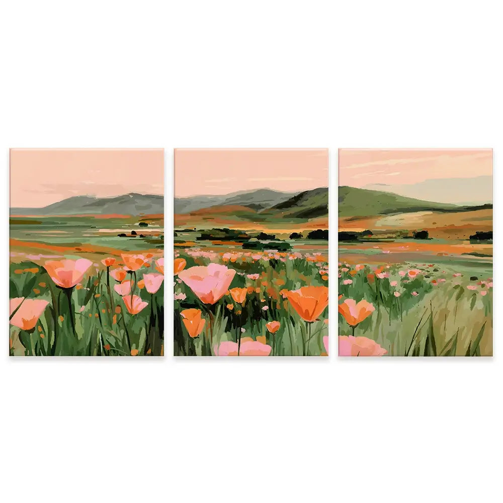 Floral Spread Trio Canvas Print Floral Spread Trio Canvas Print wall art product IAmHomeStudio