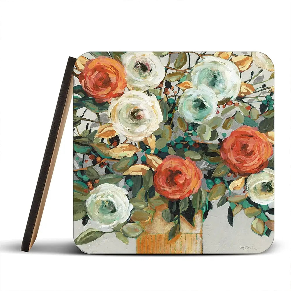 Floral Warmth Coaster Set Rainbow Soul Tree Coaster Set | Rainbow Soul Tree Art Coasters wall art product Carol Robinson