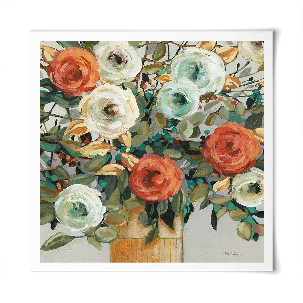Floral Warmth Square Art Print Floral Warmth Square Art Print wall art product Carol Robinson