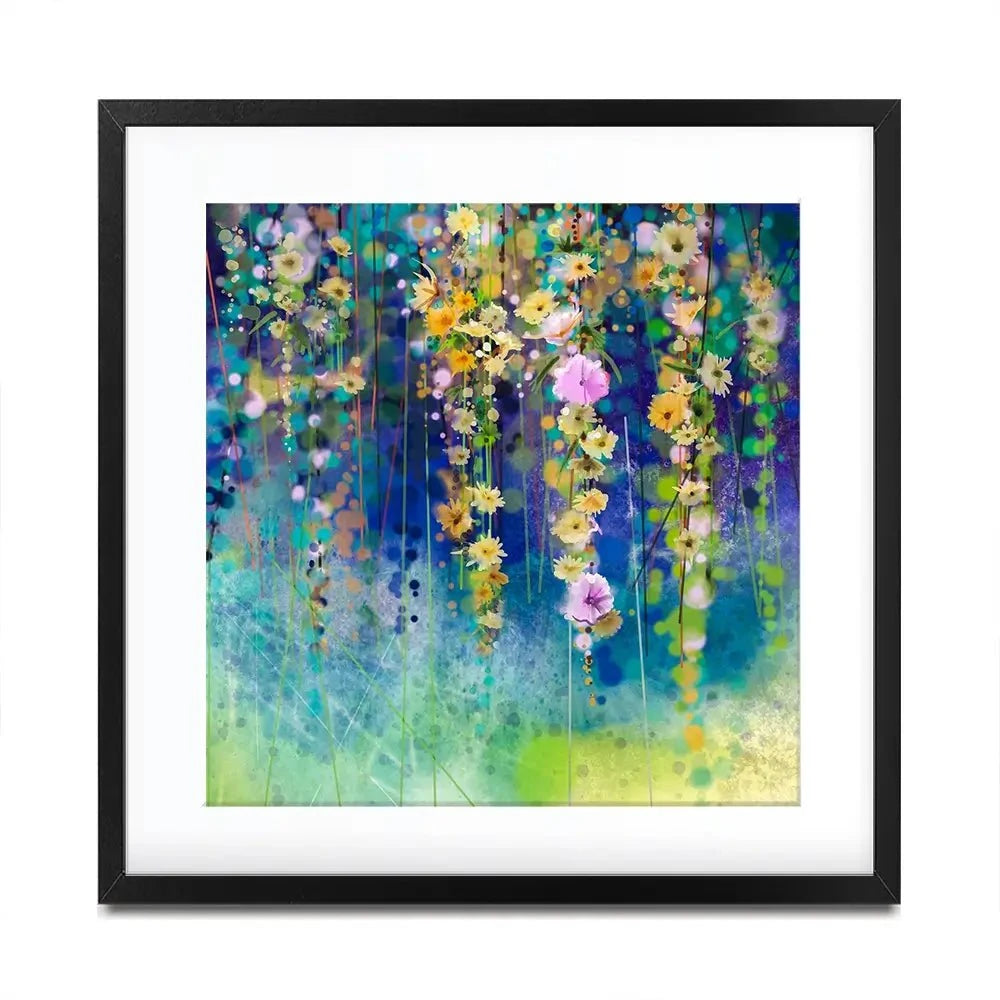 Floral Watercolour Square Framed Art Print Floral Watercolour Square Framed Art Print wall art product pluie_r / Shutterstock