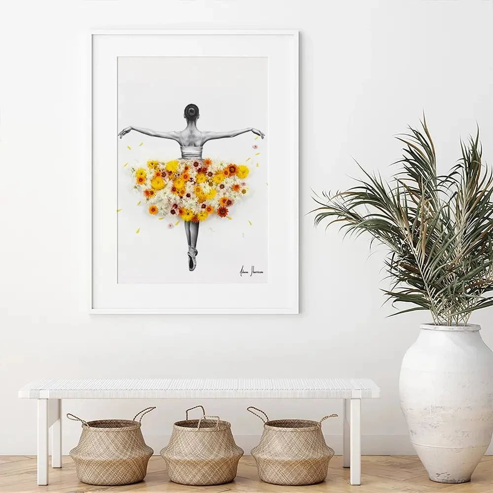 Flower Ballerina Framed Art Print Flower Ballerina Framed Art Print wall art product Ashvin Harrison