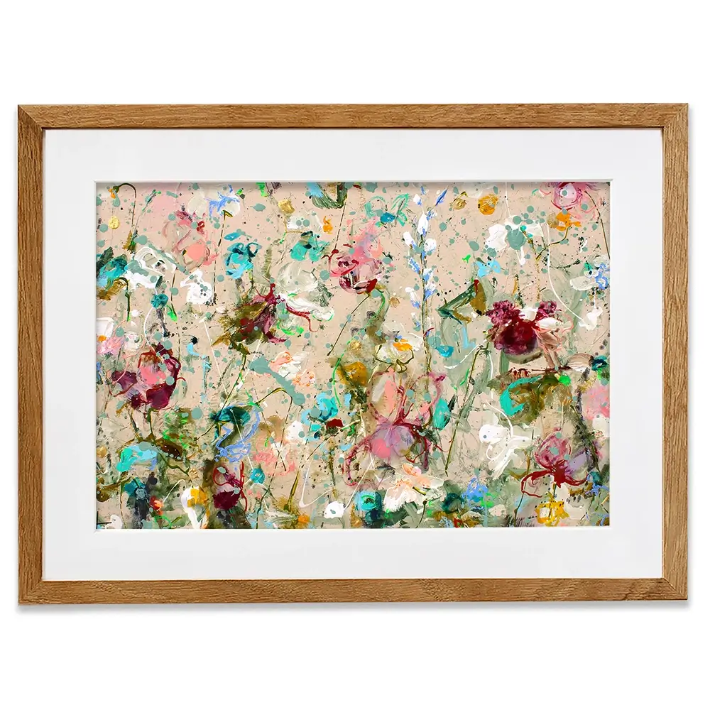 Flower Feeling Framed Art Print Flower Feeling Framed Art Print wall art product Studio Paint-Ing