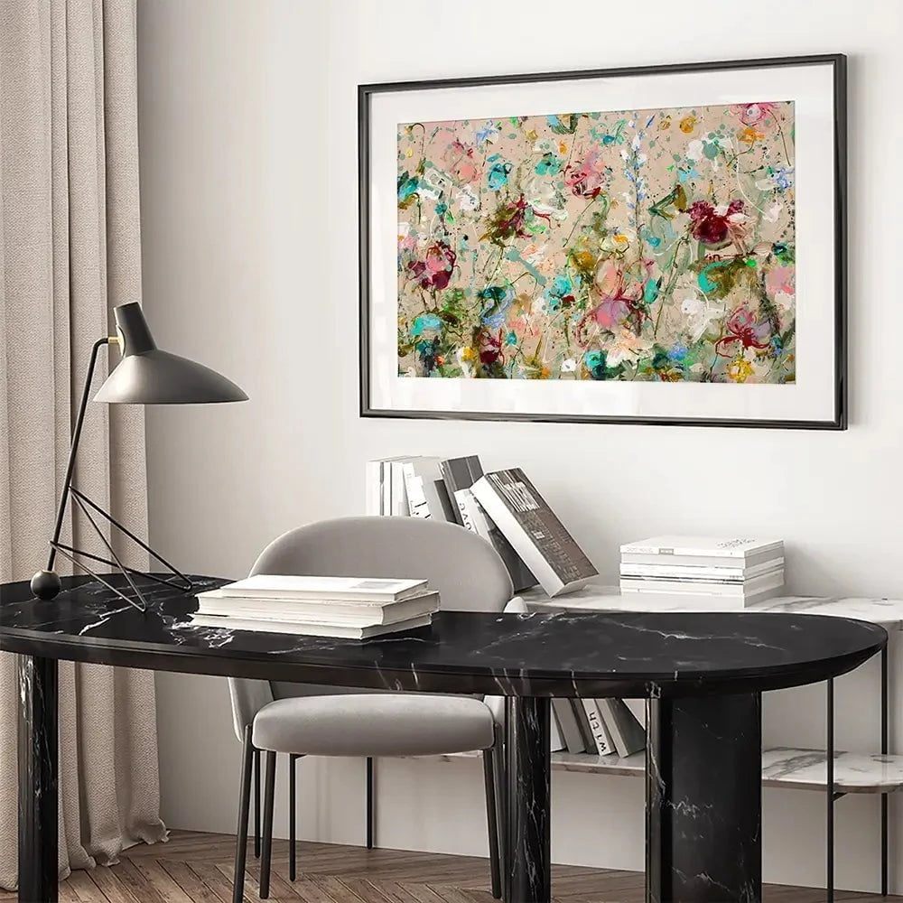 Flower Feeling Framed Art Print Flower Feeling Framed Art Print wall art product Studio Paint-Ing