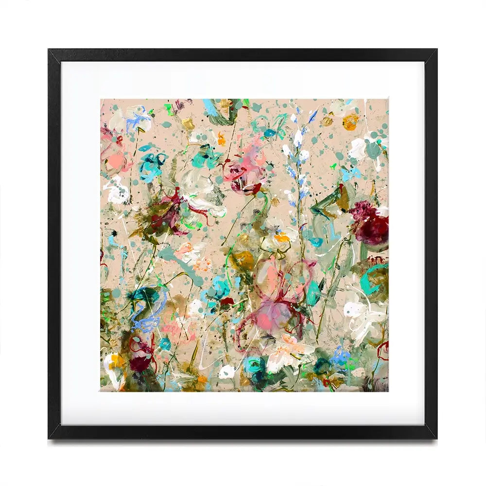 Flower Feeling Square Framed Art Print Flower Feeling Square Framed Art Print wall art product Art Print Shop
