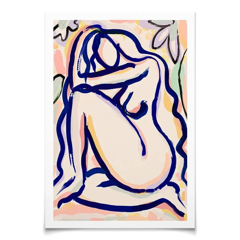 Flower Garden Lady Art Print Flower Garden Lady Art Print wall art product Treechild