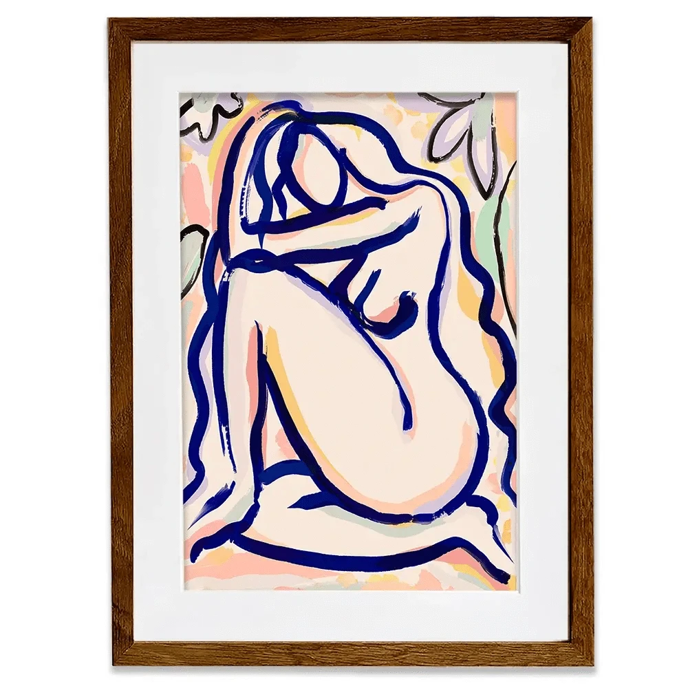 Flower Garden Lady Framed Art Print Flower Garden Lady Framed Art Print wall art product Treechild