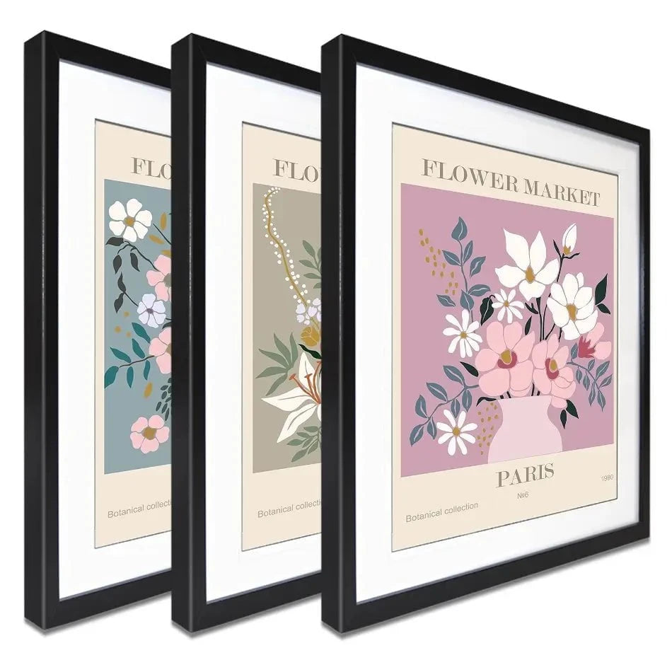 Flower Market Framed Art Print Trio Flower Market Framed Art Print Trio wall art product Lana Brow / Shutterstock