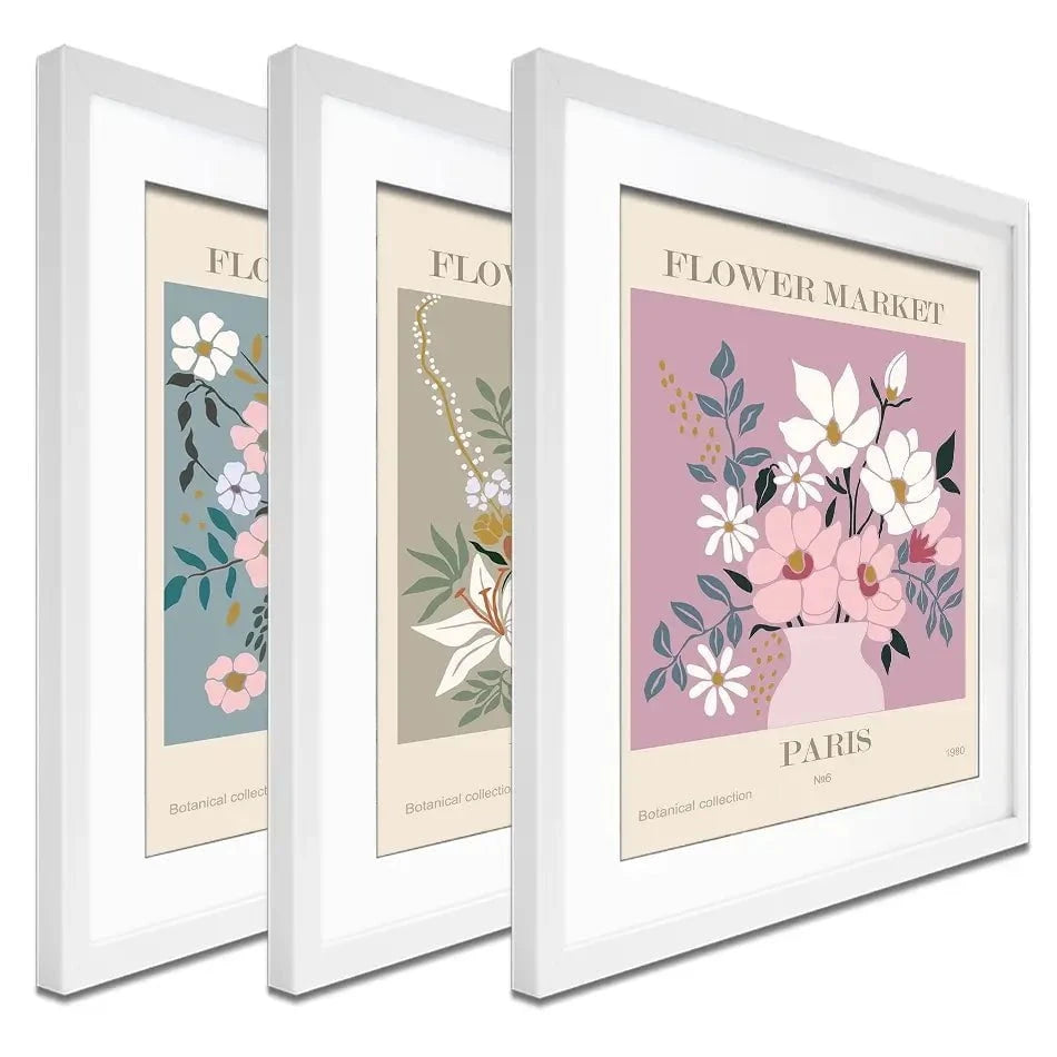 Flower Market Framed Art Print Trio Flower Market Framed Art Print Trio wall art product Lana Brow / Shutterstock