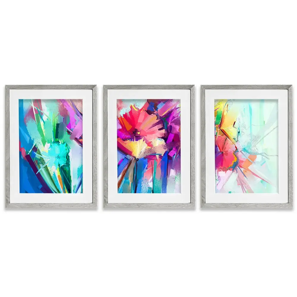 Flower Power Framed Art Print Trio Flower Power Framed Art Print Trio wall art product pluie_r / Shutterstock