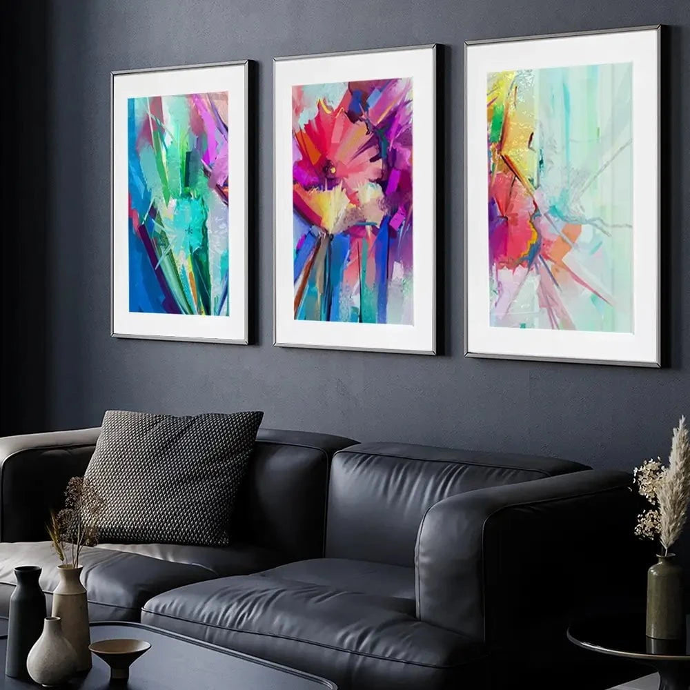 Flower Power Framed Art Print Trio Flower Power Framed Art Print Trio wall art product pluie_r / Shutterstock