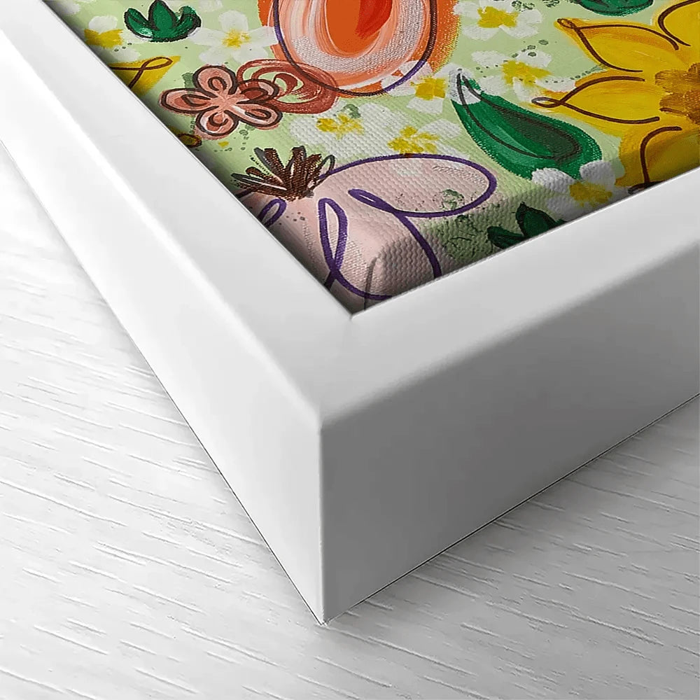 Flower Power Green Canvas Print Flower Power Green Canvas Print wall art product Elizabeth White
