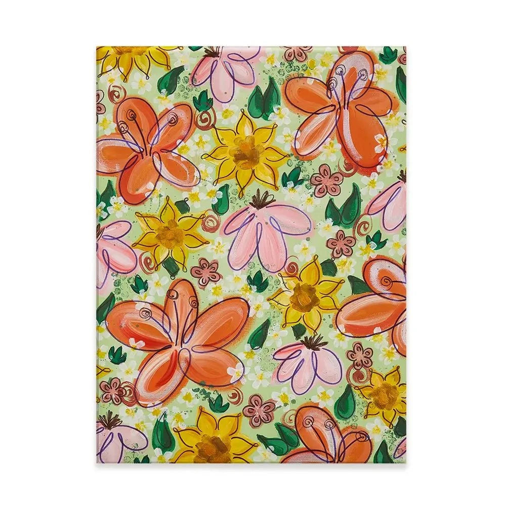 Flower Power Green Canvas Print Flower Power Green Canvas Print wall art product Elizabeth White