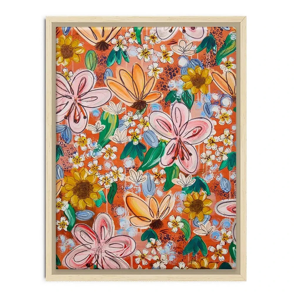 Flower Power Orange Canvas Print Flower Power Orange Canvas Print wall art product Elizabeth White