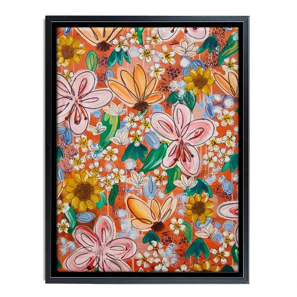 Flower Power Orange Canvas Print Flower Power Orange Canvas Print wall art product Elizabeth White
