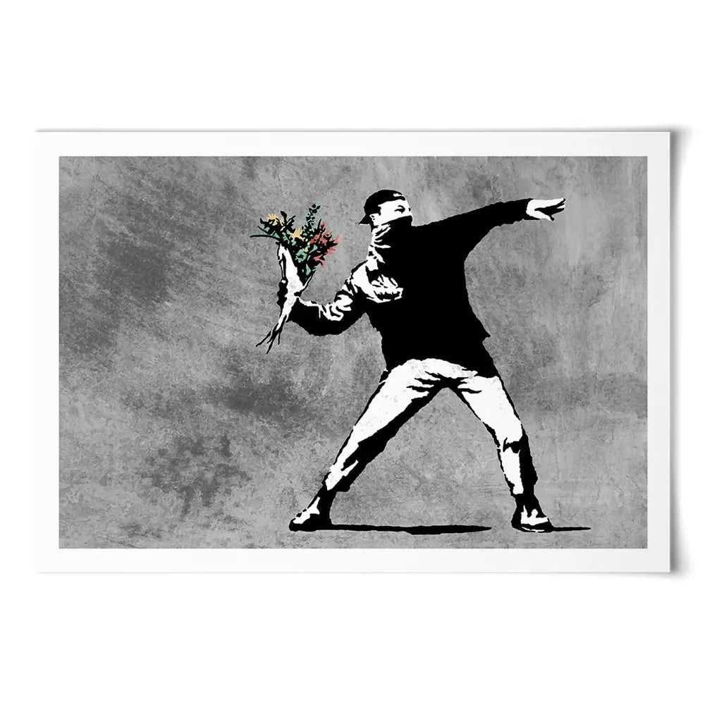 Flower Thrower Art Print Flower Thrower Art Print wall art product Banksy