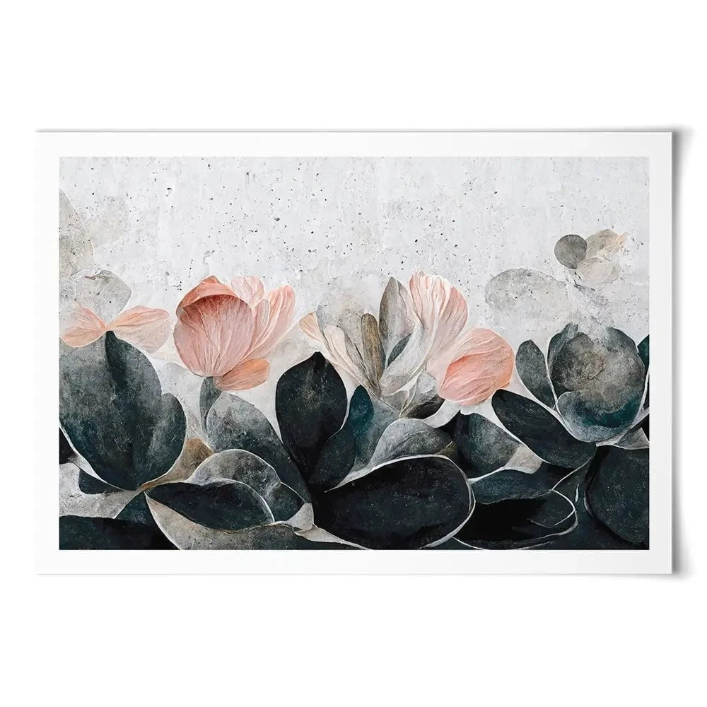 Flowers And Concrete Art Print Flowers And Concrete Art Print wall art product Treechild