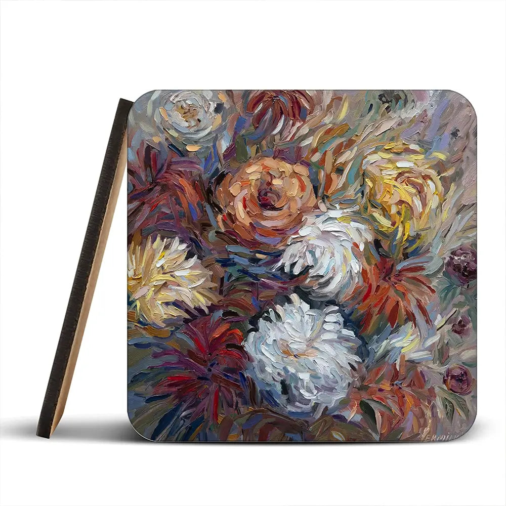 Flowers Coaster Set Flowers Coaster Set wall art product Ekaterina Ermilkina