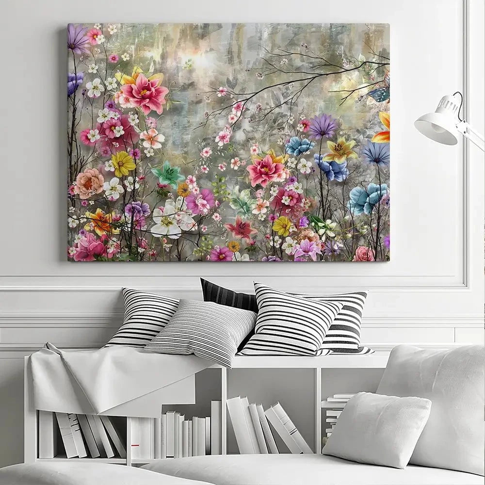 Flowers Everywhere Canvas Print Flowers Everywhere Canvas Print wall art product Pawaris Pattano09 / Shutterstock
